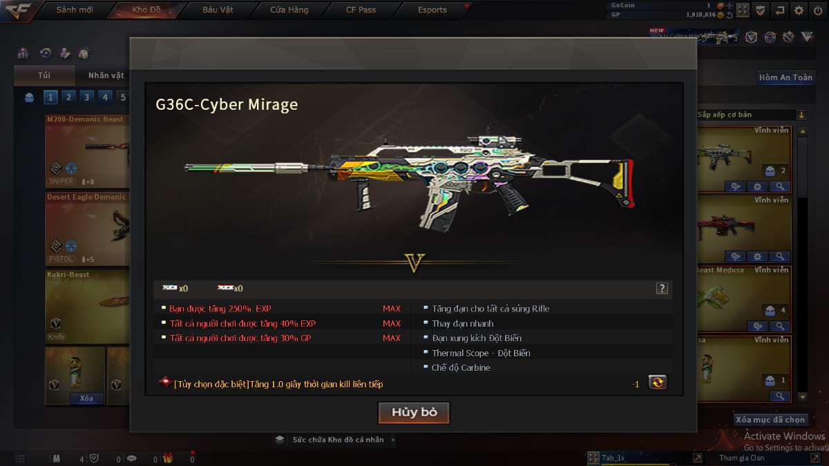 shop acc cf uy tin gia re